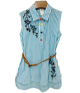 Baby Girl Blue Flower Top